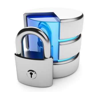 Closed access to the data storage. Information privacy concept.